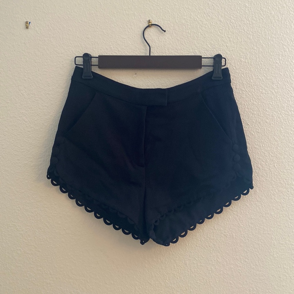ALC Scallop Hem Black Shorts